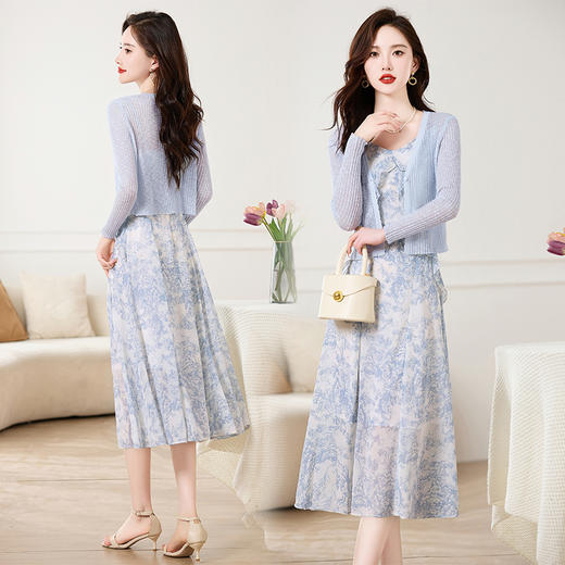 夏季时尚，两件套吊带连衣裙HR-XXM623-1-1 商品图1