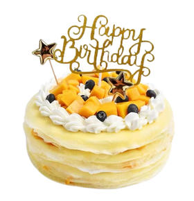 味美特“榴莲千层”水果动物奶油蛋糕-蛋糕上面搭配的水果是芒果-此款蛋糕只有8英寸