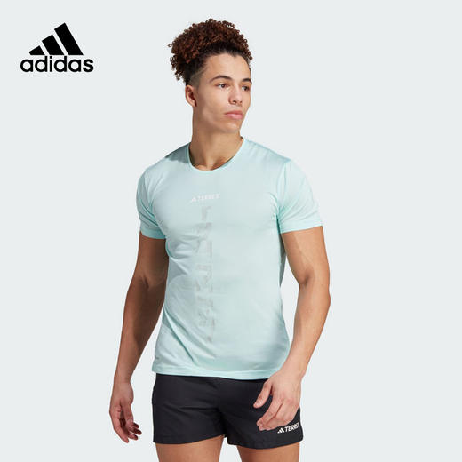 Adidas/阿迪达斯男士新款户外运动休闲圆领透气舒适短袖T恤HZ6240 商品图0