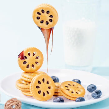 嘉士利果乐果香 果酱夹心饼干早餐饼干 蓝莓味680g/盒 零食礼盒送礼 商品图6