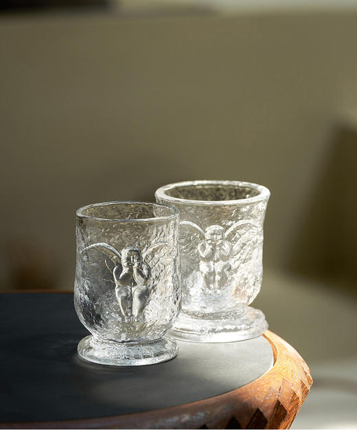 稀奇艺术天使玻璃浮雕清酒杯白酒对杯2只套装 商品图3