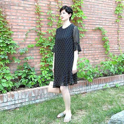 SAINT L’UCK/圣媛女装夏季中长款不规则雪纺连衣裙SA220L32 商品图1