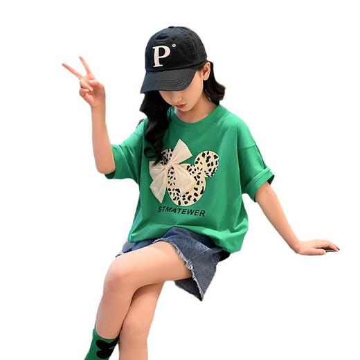 女童短袖夏装2023新款洋气半袖童装夏中大童上衣夏季儿童T恤纯棉 商品图4
