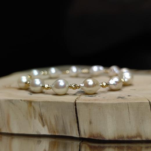 18k金镶嵌Akoya巴洛克风格手链 商品图7