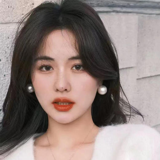 【棉花珍珠耳钉Mona智秀同款】法式温柔复古气质轻奢 ins几何圆珠耳环 商品图3