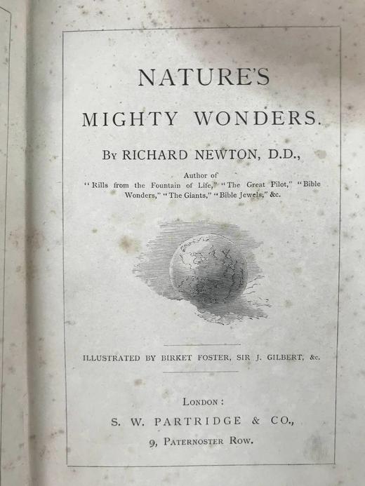 约19世纪后期 自然的巨大奇迹 福斯特数十幅插图 漆布精装32开 商品图3