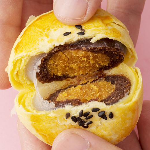 【老式糕点！蛋黄酥雪媚娘】酥皮香脆，内心软滑。独特的包装设计，海鸭传统月饼盒装整箱健康 商品图1