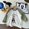 【捡漏价49.9元2件】艾草无骨长袖T，春季新款长袖T恤，儿童版无骨设计，彩色卡通图案加持，多种颜色可选，儿童撞色卡通上衣，插肩打底衫 商品缩略图13