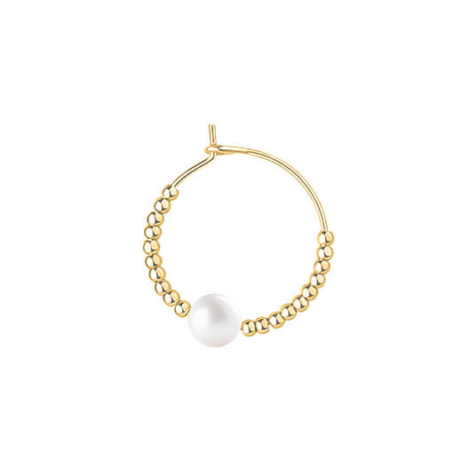 【刘亦菲珍珠耳圈】去有风的地方许红豆同款圆珠耳环 显气质圆圈耳扣优雅显气质 商品图6