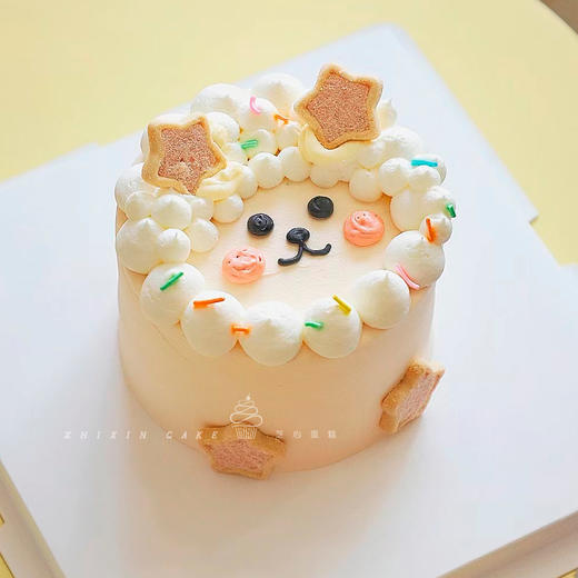 【一只羊】我只是一只羊，一只快乐的小羊 动物奶油蛋糕 商品图0