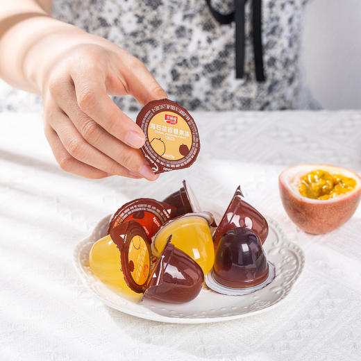 【6袋装】古田森梨花百香果梅子果冻 消火解暑 滑嫩爆汁 一口一个贼拉爽  无脂 无香精  三种口味 梅子果冻/梨脯果冻/海石花百香果果冻   375g/袋 （约15颗） 商品图1