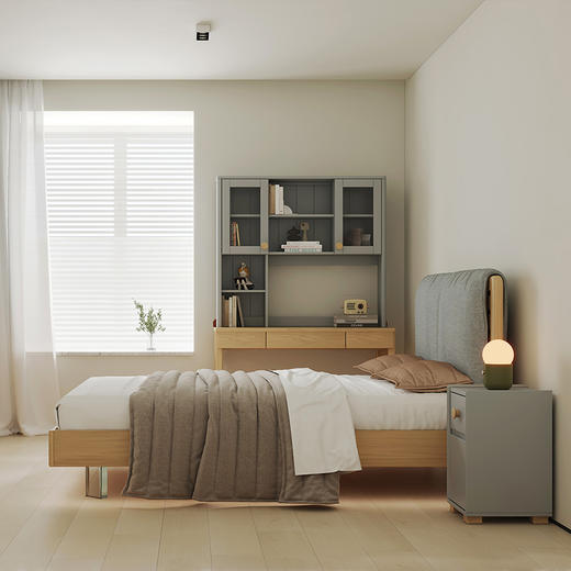 喜梦宝现代简约中国风卧室双人床家用套装组合 水墨系列 商品图4