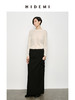 HIDEMI 极简抽绳设计感口袋H型开衩斜纹缎面半身裙 商品缩略图3