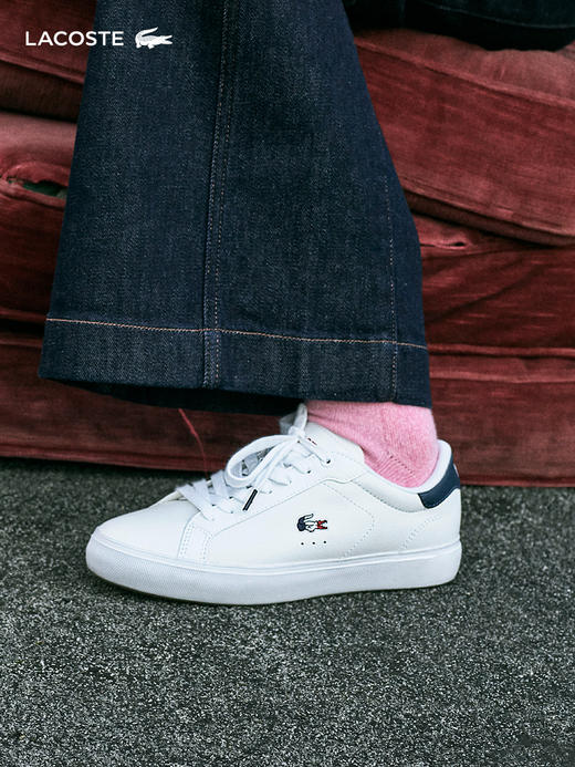 【海南专供价】Lacoste法国鳄鱼女士小白鞋低帮鞋运动鞋45SFA0084 商品图0