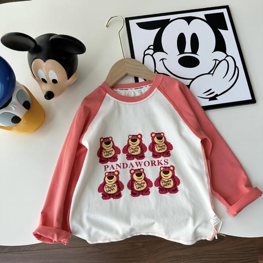 【捡漏价49.9元2件】艾草无骨长袖T，春季新款长袖T恤，儿童版无骨设计，彩色卡通图案加持，多种颜色可选，儿童撞色卡通上衣，插肩打底衫 商品图10