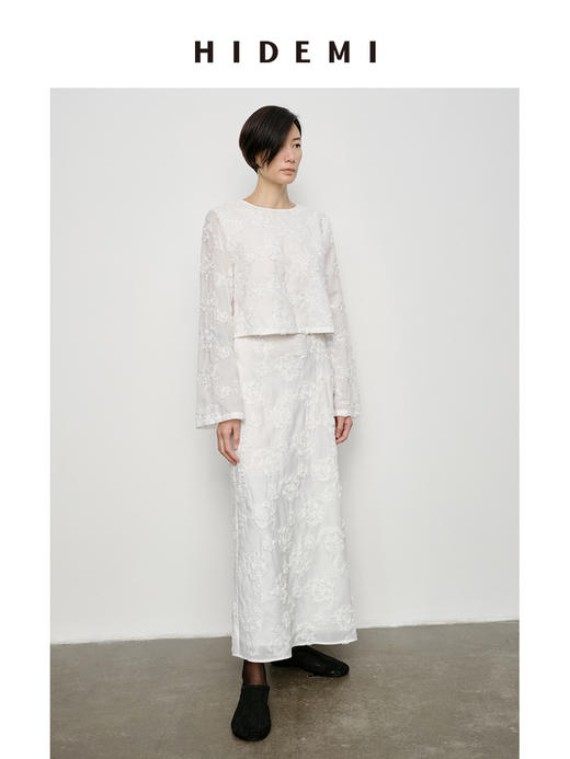 HIDEMI 立体软雕塑花朵系列短款上衣/半身裙 商品图2