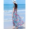 DD-印花雪纺连衣裙女2023新款夏季气质修身显瘦短袖到脚踝大摆长裙子 商品缩略图3