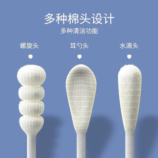 婴儿棉签耳勺掏耳鼻屎儿童婴幼新生儿宝宝专用超细小勺头棉棒盒装 商品图4