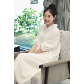 长款衬衫（23707301-稀白）