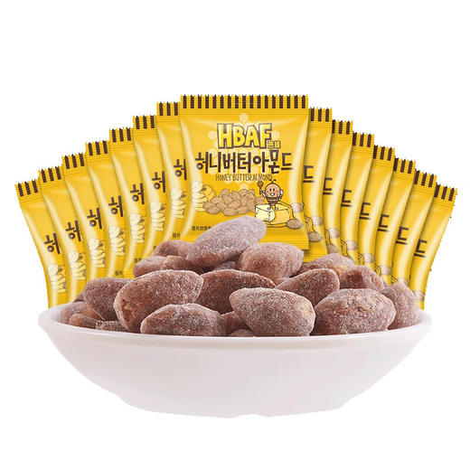 韩国芭蜂蜂蜜黄油扁桃仁15连包装150g/150402 精选大颗扁桃仁体会浓郁的果仁香味 商品图0