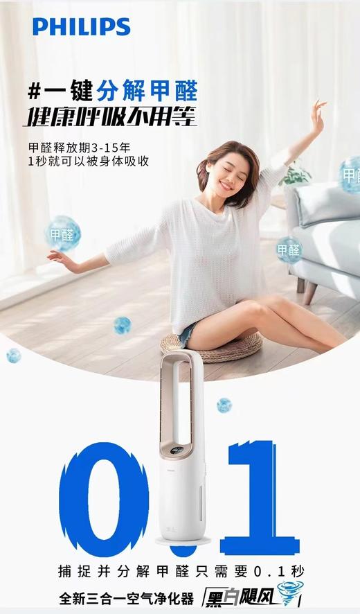 7F  PHILIPS飞利浦3合1空气净化器AFM870 商品图1