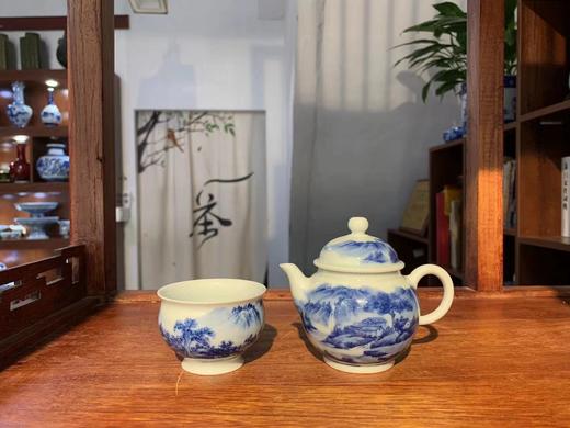 柴窑青花山水茶具 商品图0
