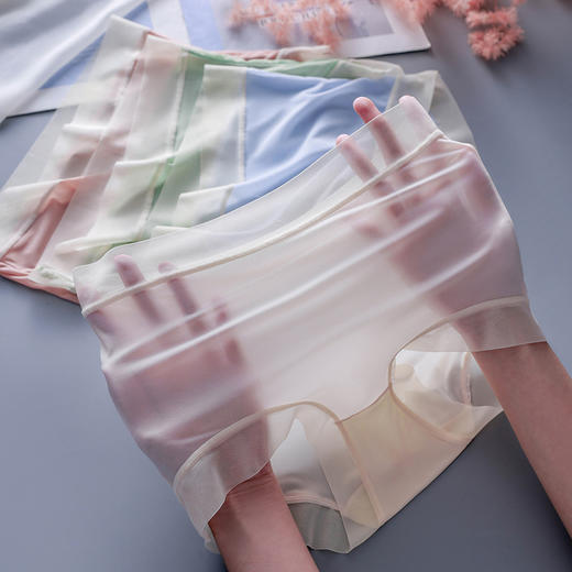 夏日裸感冰丝无痕高腰三角裤*3 商品图2