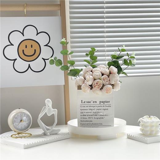 阿素 仿真山茶花花束摄影拍照道具客厅房间室内摆件氛围感装饰品 商品图2