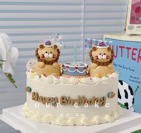 椭圆形小狮子/狮子座复古蛋糕-低糖处理无添加