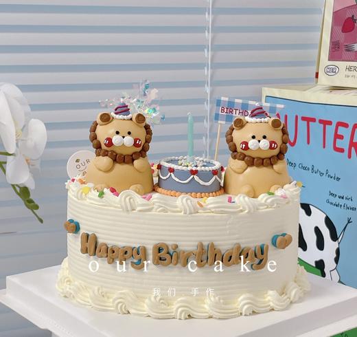 椭圆形小狮子/狮子座复古蛋糕-低糖处理无添加 商品图0