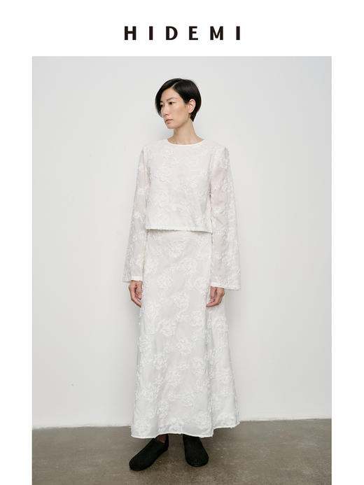 HIDEMI 立体软雕塑花朵系列短款上衣/半身裙 商品图3