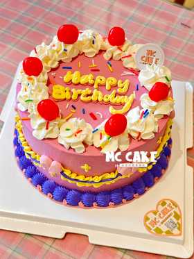 复古奶油裱花 樱桃装饰