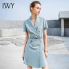 IWY/新款高端主持人上镜正装连衣裙女夏季短袖工作服A型232023Q1+232023D1 商品缩略图4