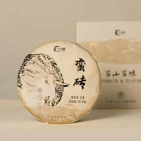 2023年百山百味蛮砖普洱生茶