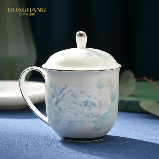 华光国瓷乾坤盖杯富贵花开 商品图2