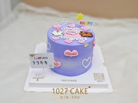 1027CAKE |  手绘蛋糕  线条小狗