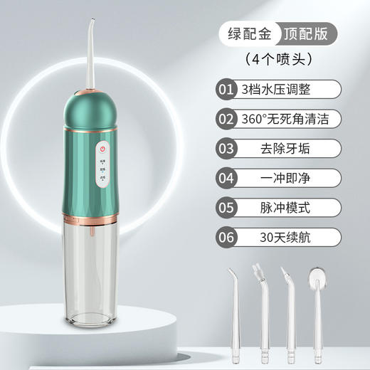 【超声波洗牙器】口腔清洁电动便携式 家用洁牙冲牙器除牙结石水牙线 清新口气呵护  未来感分仓设计 商品图7