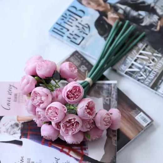 阿素 仿真山茶花花束摄影拍照道具客厅房间室内摆件氛围感装饰品 商品图6