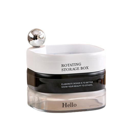 【ins风旋转首饰盒】家用梳妆台饰品耳环戒指手饰高颜值多层收纳盒 旋转盒子开合便捷 分区明显清晰可见 商品图4