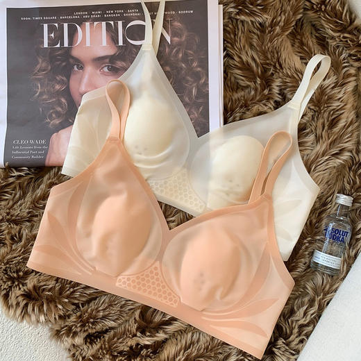 【第二件立减！】冰凉面膜内衣 超薄款 大胸显小 收副乳防下垂 无钢圈透气无痕文胸罩 商品图0