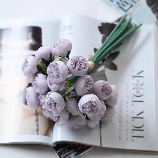 阿素 仿真山茶花花束摄影拍照道具客厅房间室内摆件氛围感装饰品 商品图7