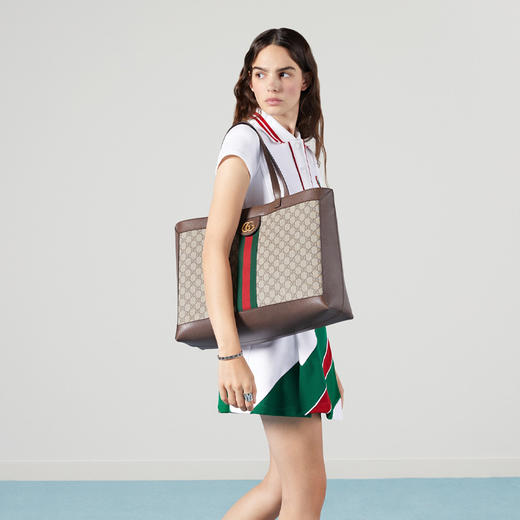 GUCCI 古驰 女士 Ophidia系列 GG Supreme帆布托特包 混色 547947 9IK3T 8745 商品图3