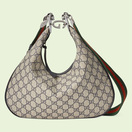 GUCCI 古驰 女士 Attache系列 GG Supreme帆布小号单肩背包 混色 702823 96GRN 4082 商品图0