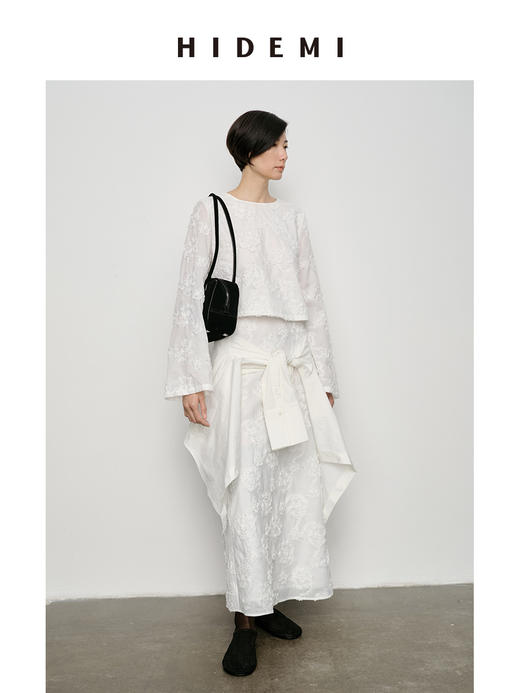 HIDEMI 立体软雕塑花朵系列短款上衣/半身裙 商品图5