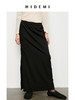 HIDEMI 极简抽绳设计感口袋H型开衩斜纹缎面半身裙 商品缩略图4