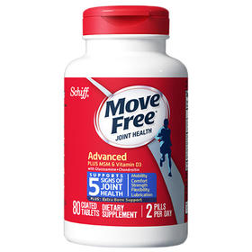 【跨境】Move Free 益节氨糖蓝瓶钙片 软骨素 80粒