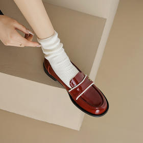 时尚减龄，里外全皮乐福单鞋LGYZ-673