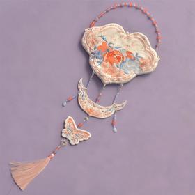 花间兔 茶茶原创汉服包包古风斜挎手机包 双面刺绣百搭手提古风包