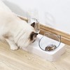 嬉皮狗自动饮水猫脸碗防打翻不湿嘴双碗狗狗水碗猫咪食盆1个 商品缩略图1