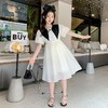 女童夏装连衣裙2023新款网红儿童泡泡袖裙子夏季学院风女孩公主裙 商品缩略图1